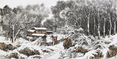 和李中丞与李给事山居雪夜同宿小酌