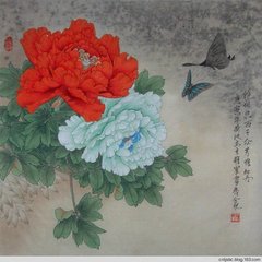 晚春送牡丹