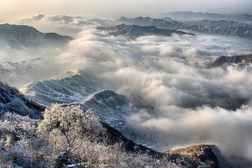 雪霁登普贤阁